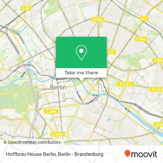 Карта Hoffbrau House Berlin