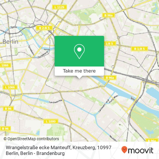 Wrangelstraße ecke Manteuff, Kreuzberg, 10997 Berlin map