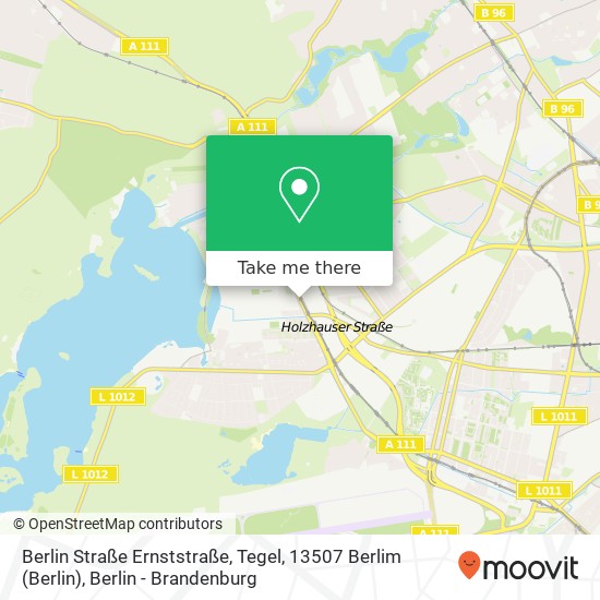 Карта Berlin Straße Ernststraße, Tegel, 13507 Berlim