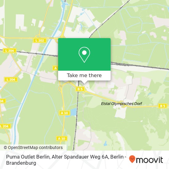 Puma Outlet Berlin, Alter Spandauer Weg 6A map