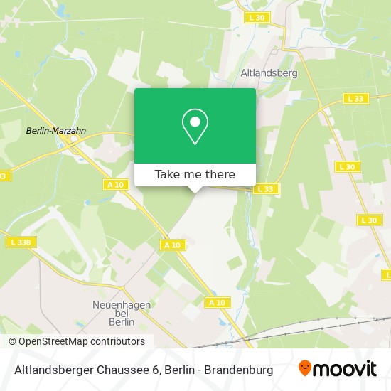 Altlandsberger Chaussee 6 map