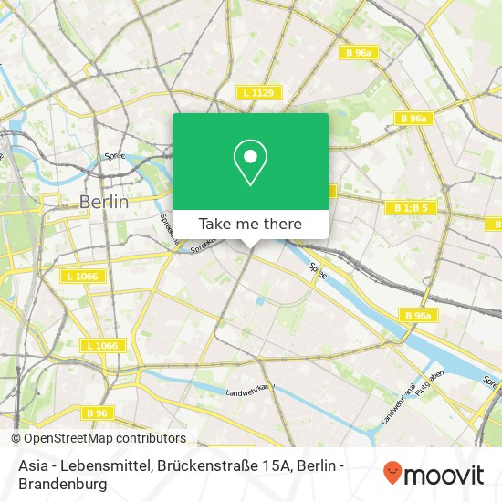 Asia - Lebensmittel, Brückenstraße 15A map