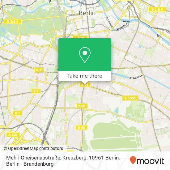 Карта Mehri Gneisenaustraße, Kreuzberg, 10961 Berlin