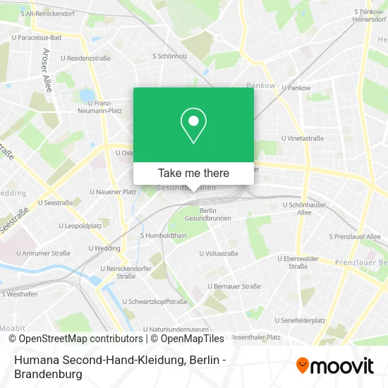 Карта Humana Second-Hand-Kleidung