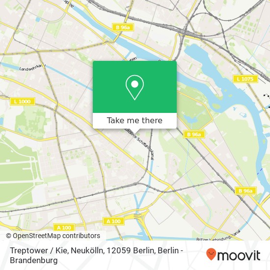 Treptower / Kie, Neukölln, 12059 Berlin map