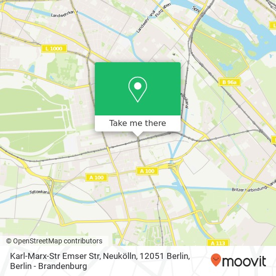 Карта Karl-Marx-Str Emser Str, Neukölln, 12051 Berlin