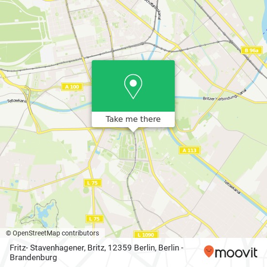 Fritz- Stavenhagener, Britz, 12359 Berlin map