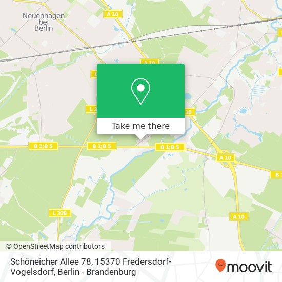 Schöneicher Allee 78, 15370 Fredersdorf-Vogelsdorf map