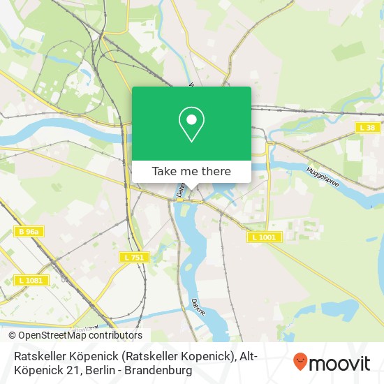 Ratskeller Köpenick (Ratskeller Kopenick), Alt-Köpenick 21 map