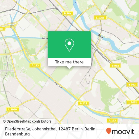 Fliederstraße, Johannisthal, 12487 Berlin map