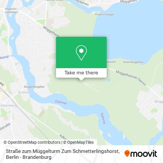 Straße zum Müggelturm Zum Schmetterlingshorst map