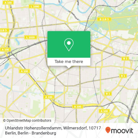 Uhlandstr Hohenzollerndamm, Wilmersdorf, 10717 Berlin map