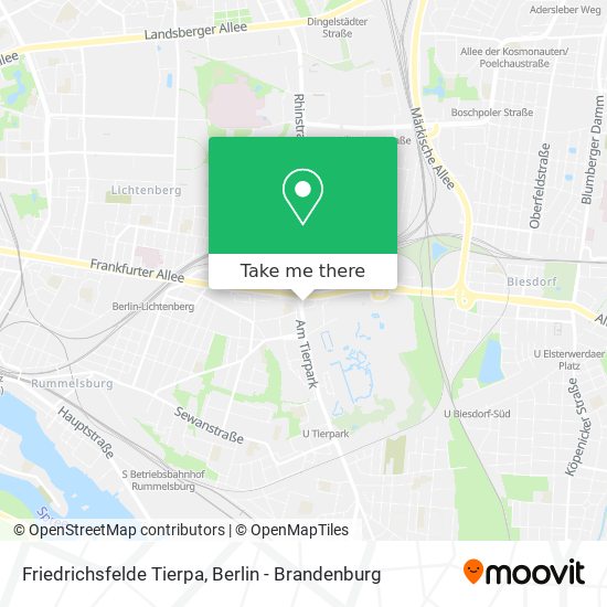 Friedrichsfelde Tierpa map