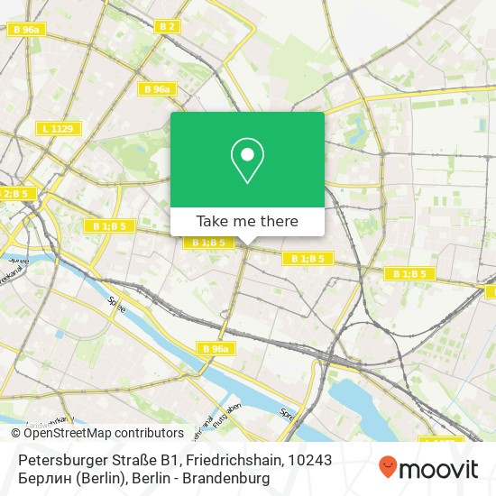 Petersburger Straße B1, Friedrichshain, 10243 Берлин (Berlin) map