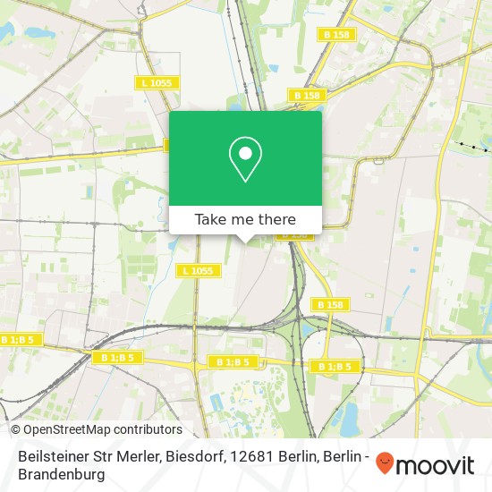 Карта Beilsteiner Str Merler, Biesdorf, 12681 Berlin