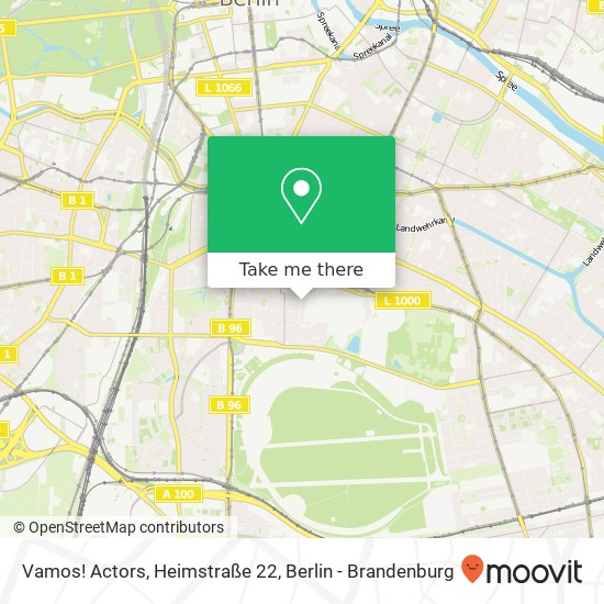 Карта Vamos! Actors, Heimstraße 22