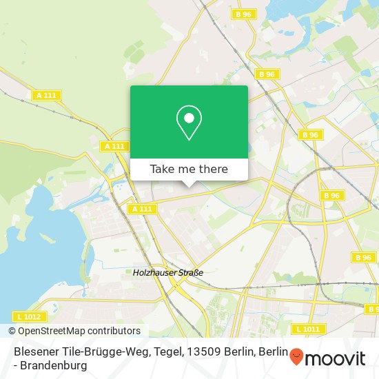 Blesener Tile-Brügge-Weg, Tegel, 13509 Berlin map