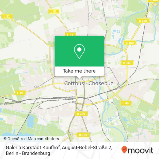 Карта Galeria Karstadt Kaufhof, August-Bebel-Straße 2