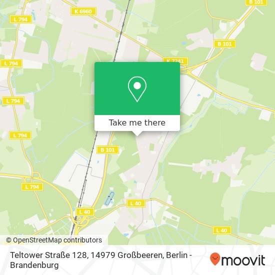 Карта Teltower Straße 128, 14979 Großbeeren