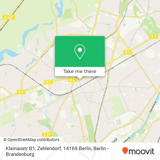 Kleinaustr B1, Zehlendorf, 14169 Berlin map