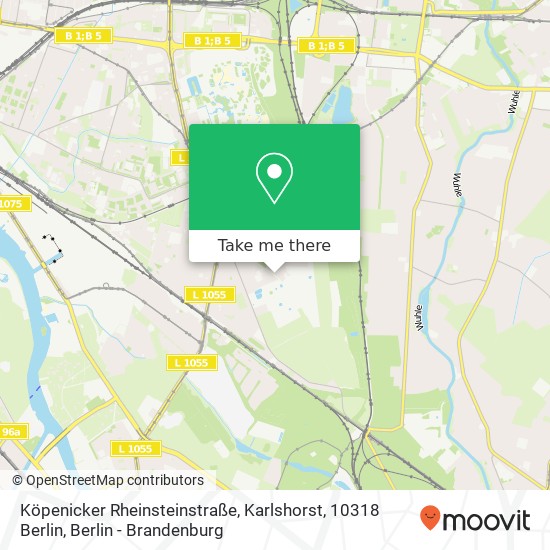 Köpenicker Rheinsteinstraße, Karlshorst, 10318 Berlin map