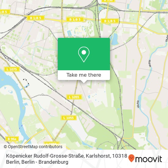 Köpenicker Rudolf-Grosse-Straße, Karlshorst, 10318 Berlin map