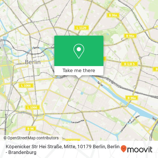 Карта Köpenicker Str Hei Straße, Mitte, 10179 Berlin