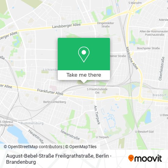 Карта August-Bebel-Straße Freiligrathstraße