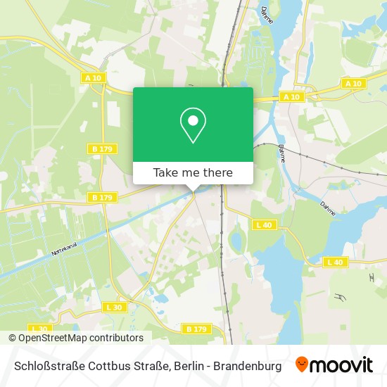 Карта Schloßstraße Cottbus Straße
