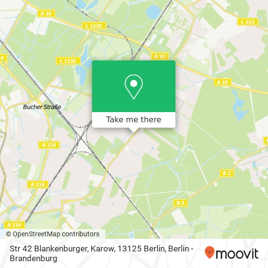 Str 42 Blankenburger, Karow, 13125 Berlin map