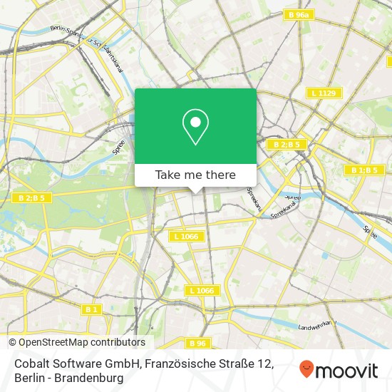 Карта Cobalt Software GmbH, Französische Straße 12