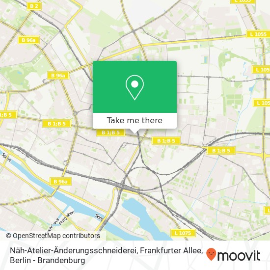 Näh-Atelier-Änderungsschneiderei, Frankfurter Allee map