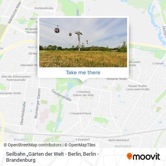 Карта Seilbahn „Gärten der Welt - Berlin