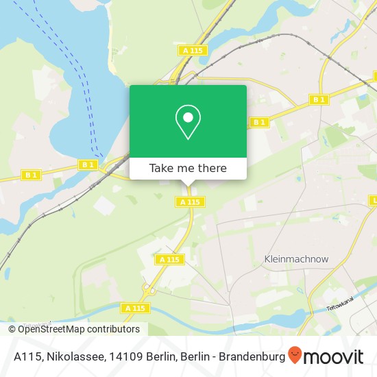 A115, Nikolassee, 14109 Berlin map