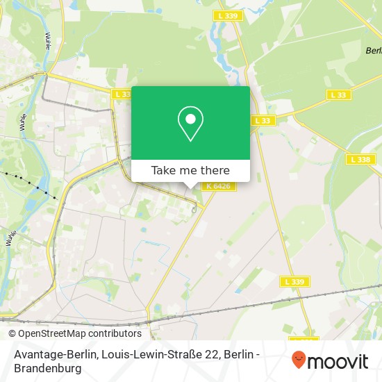 Карта Avantage-Berlin, Louis-Lewin-Straße 22