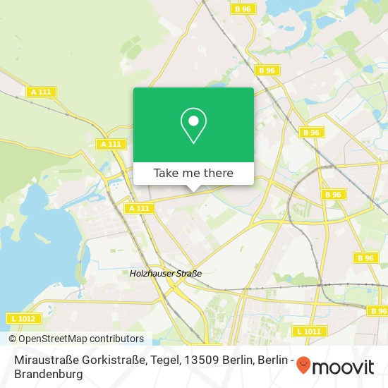 Miraustraße Gorkistraße, Tegel, 13509 Berlin map