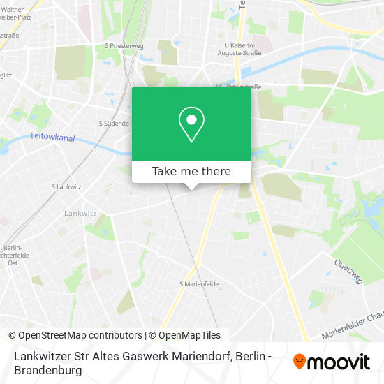 Карта Lankwitzer Str Altes Gaswerk Mariendorf