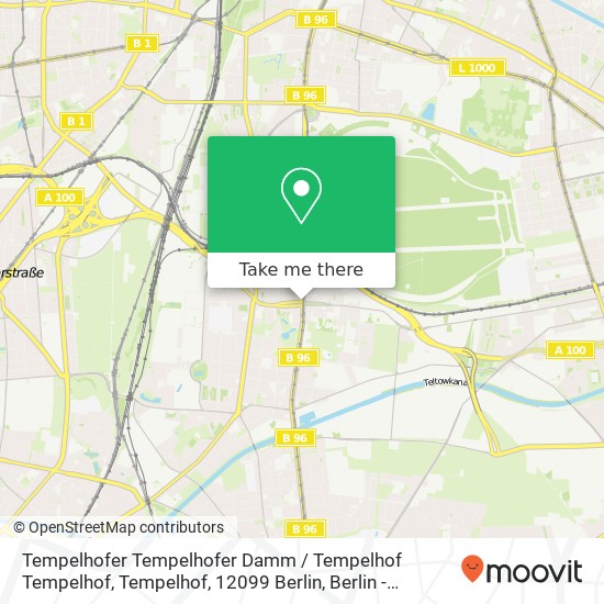 Tempelhofer Tempelhofer Damm / Tempelhof Tempelhof, Tempelhof, 12099 Berlin map