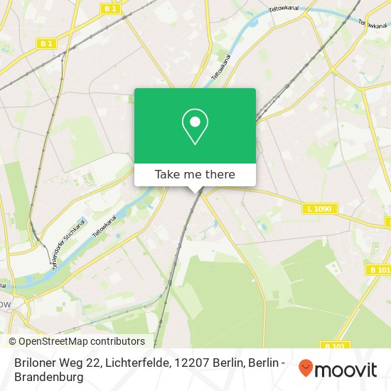 Карта Briloner Weg 22, Lichterfelde, 12207 Berlin