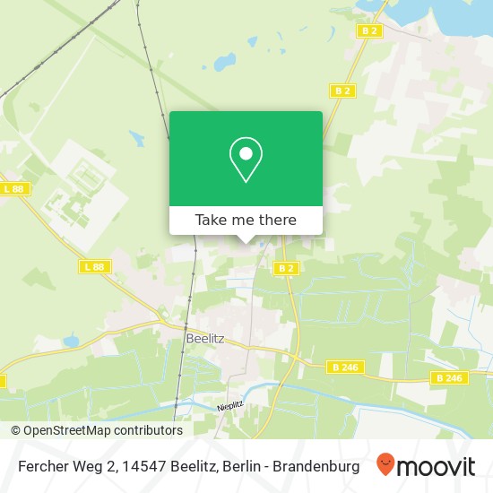 Fercher Weg 2, 14547 Beelitz map