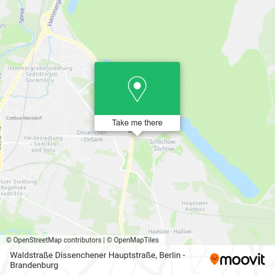 Карта Waldstraße Dissenchener Hauptstraße