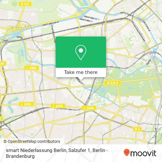 Карта smart Niederlassung Berlin, Salzufer 1