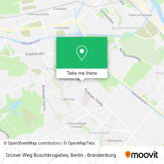 Карта Grüner Weg Buschkrugallee