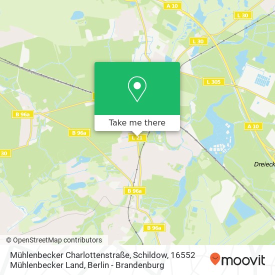 Mühlenbecker Charlottenstraße, Schildow, 16552 Mühlenbecker Land map