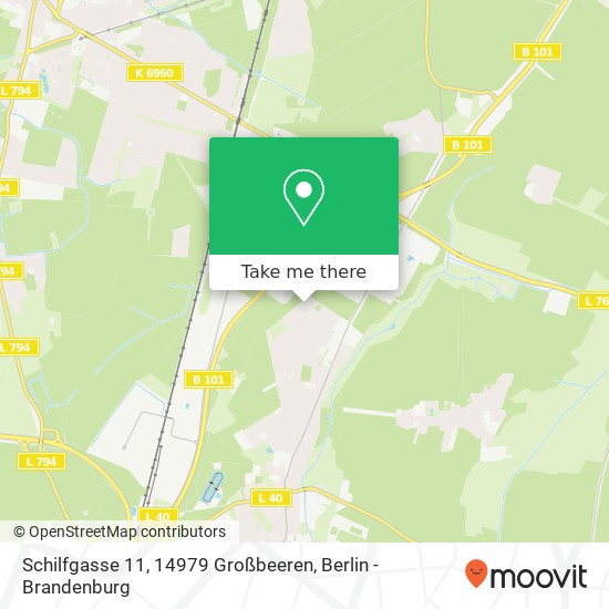Карта Schilfgasse 11, 14979 Großbeeren