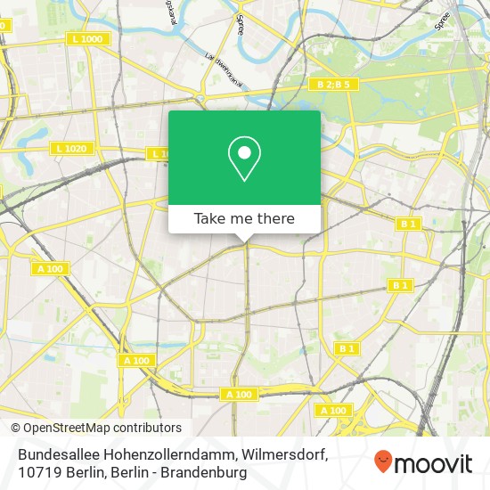 Bundesallee Hohenzollerndamm, Wilmersdorf, 10719 Berlin map