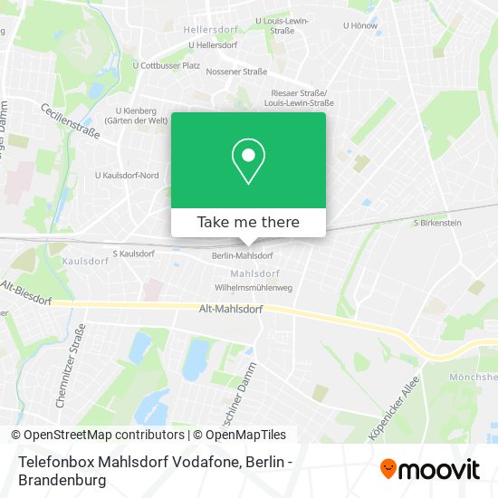 Карта Telefonbox Mahlsdorf Vodafone