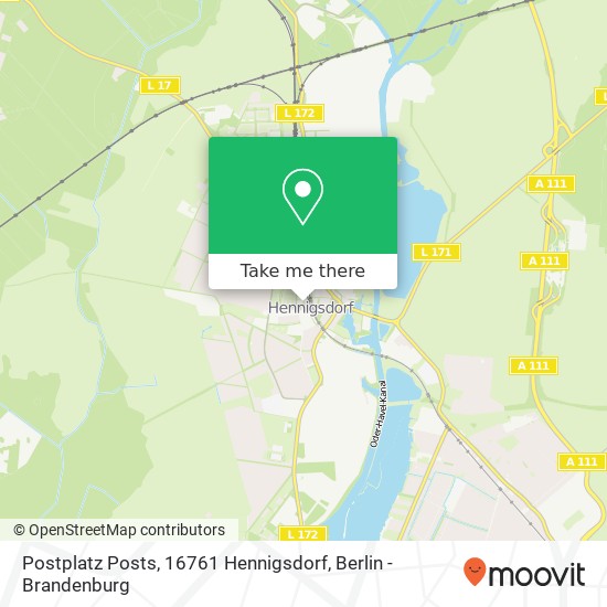 Postplatz Posts, 16761 Hennigsdorf map