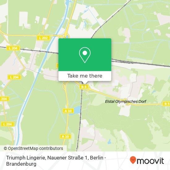 Карта Triumph Lingerie, Nauener Straße 1