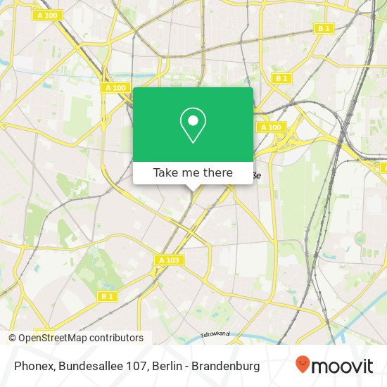 Phonex, Bundesallee 107 map